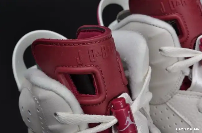 Bmlin Air Retro Jordan 6 white 384664-116 Maroon 0501